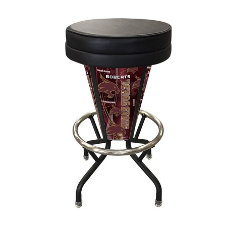 Holland Bar Stool Co Lighted Texas State 30" Swivel Bar Stool L500030TexsStBlkVinyl